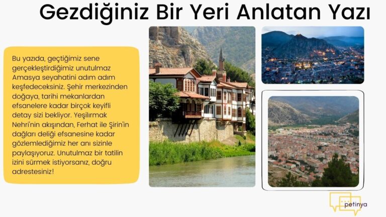 Gezdiğiniz Bir Yeri Anlatan Yazı