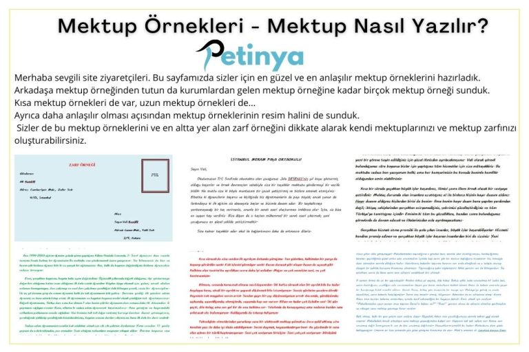 mektup ornekleri mektup nasil yazilir