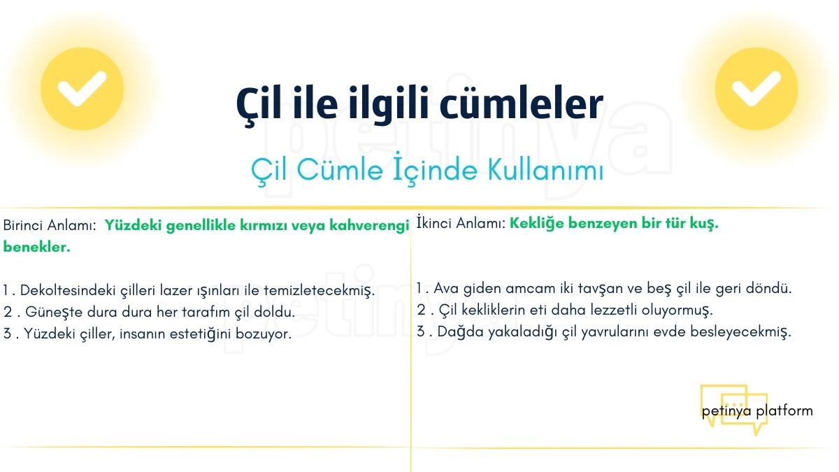 Çil Kelimesi ile İlgili Cümleler