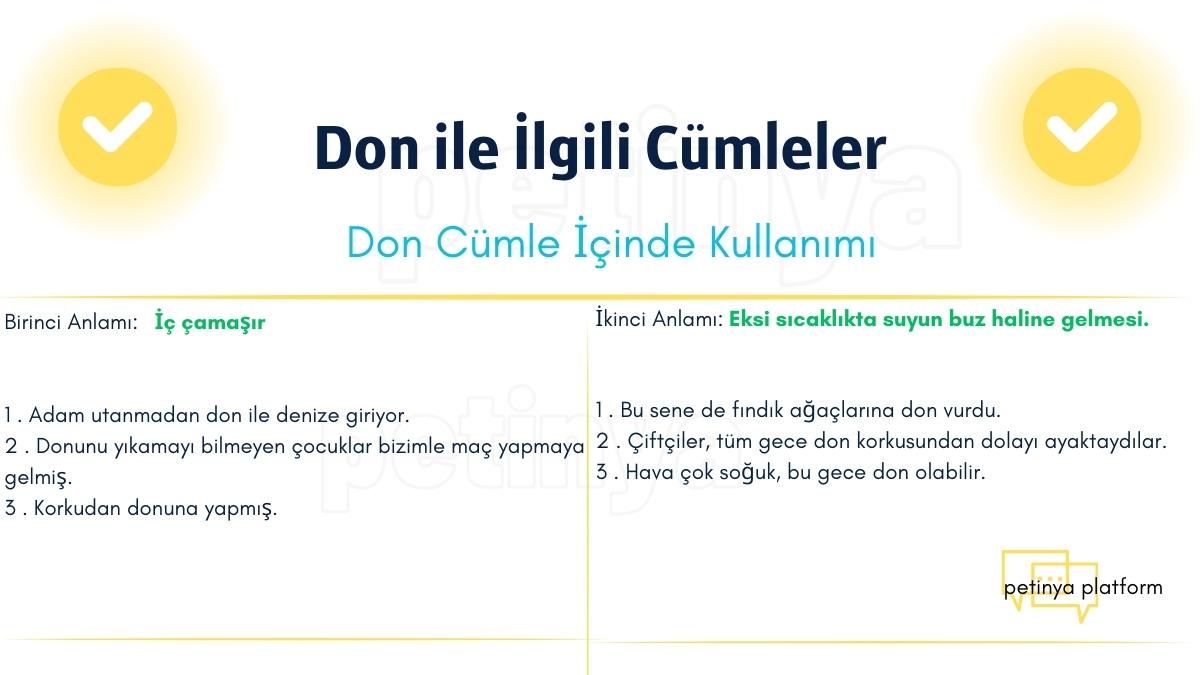 Don Kelimesi ile İlgili Cümleler