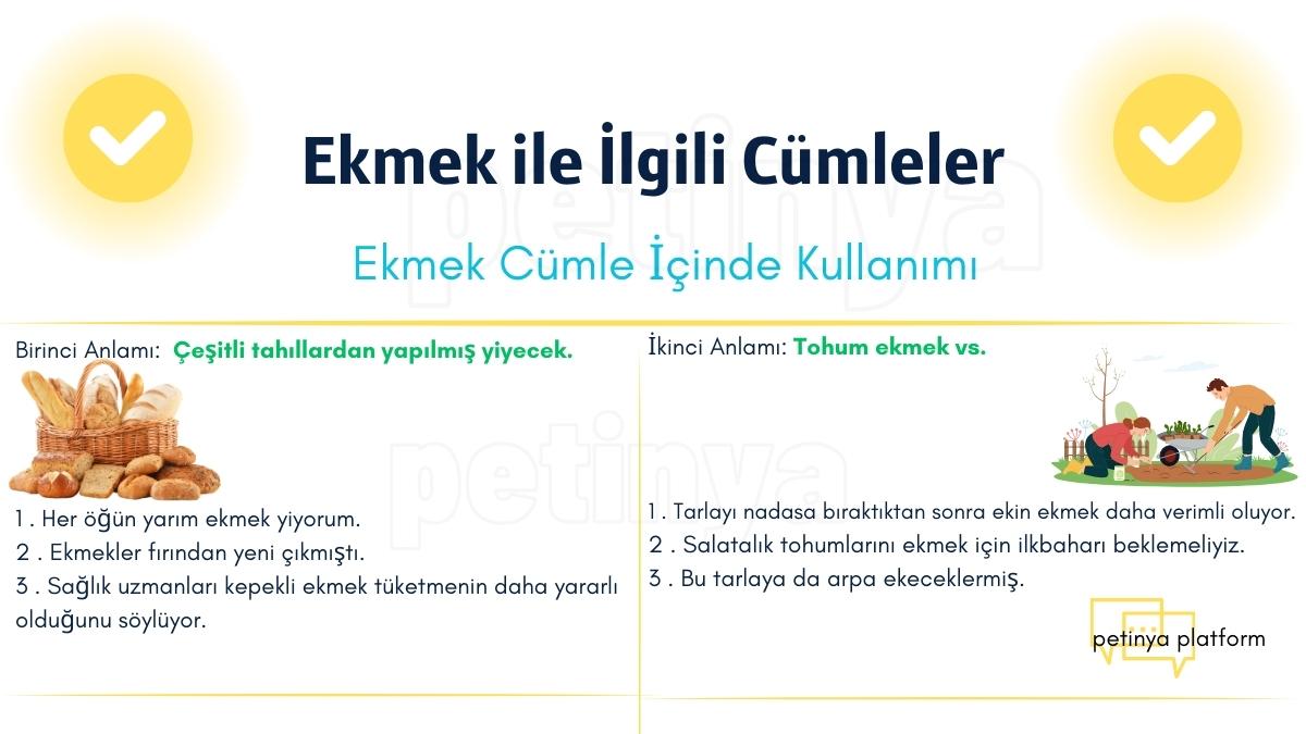 Ekmek Kelimesi ile İlgili Cümleler