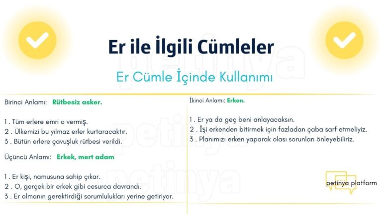 Er Kelimesi ile İlgili Cümleler