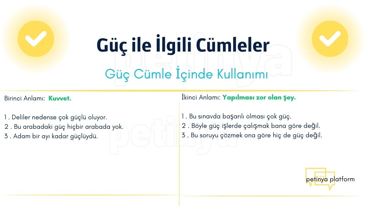 Güç Kelimesi ile İlgili Cümleler