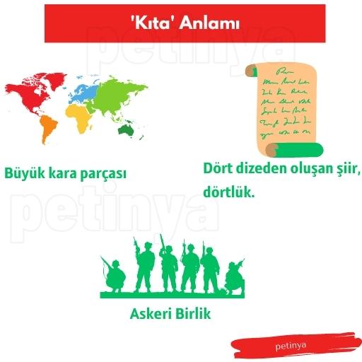 Kıta Kelimesinin Anlamları