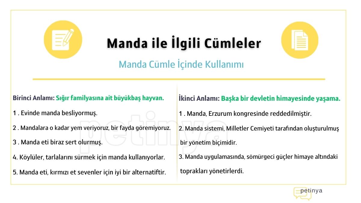 Manda ile İlgili Cümleler