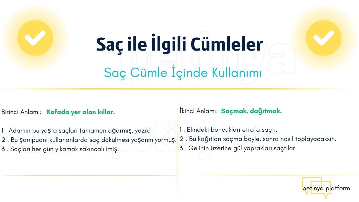 Saç ile İlgili Cümleler