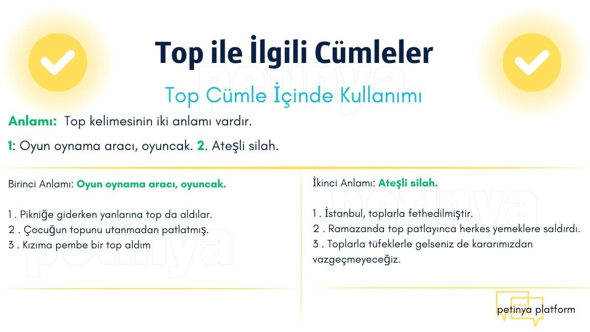 Top ile İlgili Cümleler