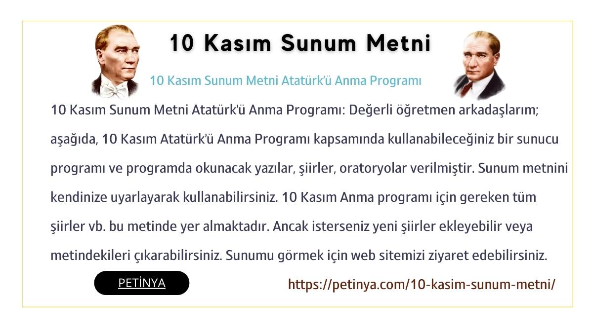 10 kasim sunum metni