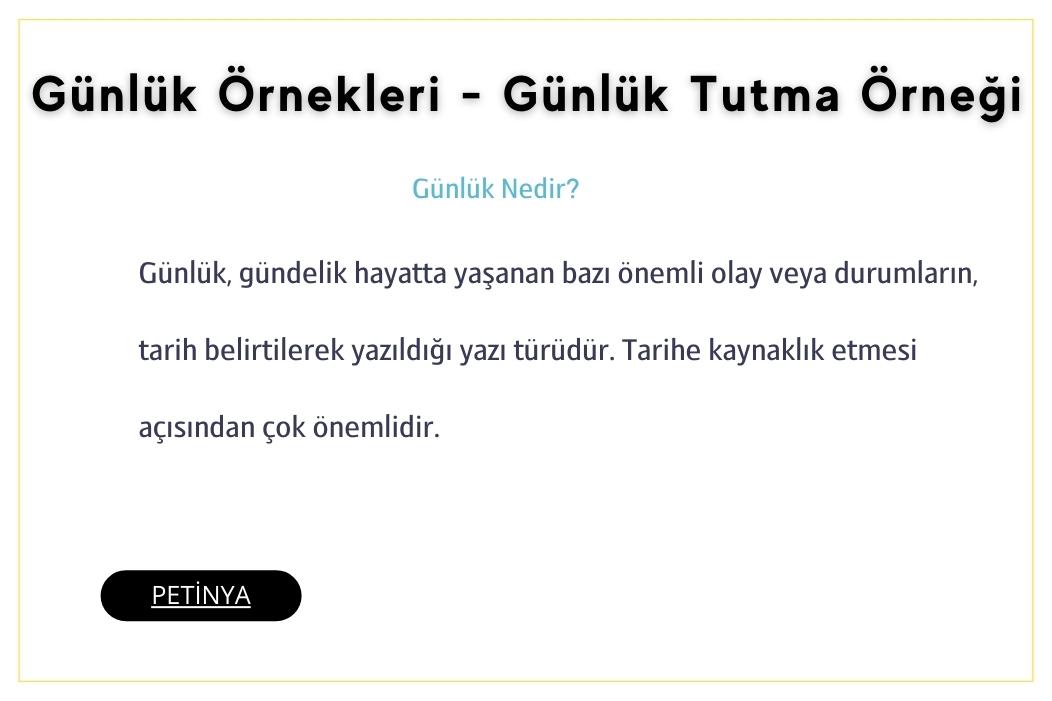 gunluk nedir