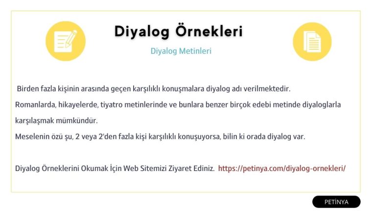 diyalog ornekleri diyalog metinleri