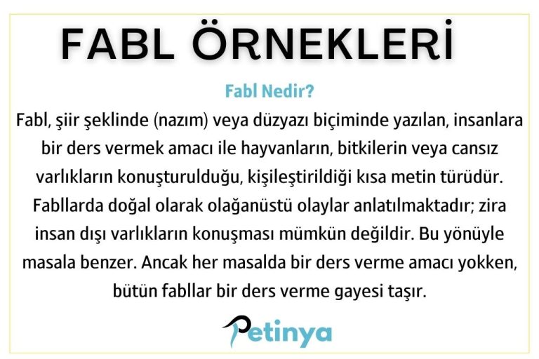 fabl ornekleri fabl nedir