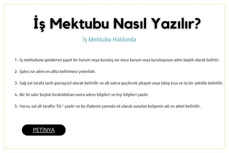 is mektubu nasil yazilir