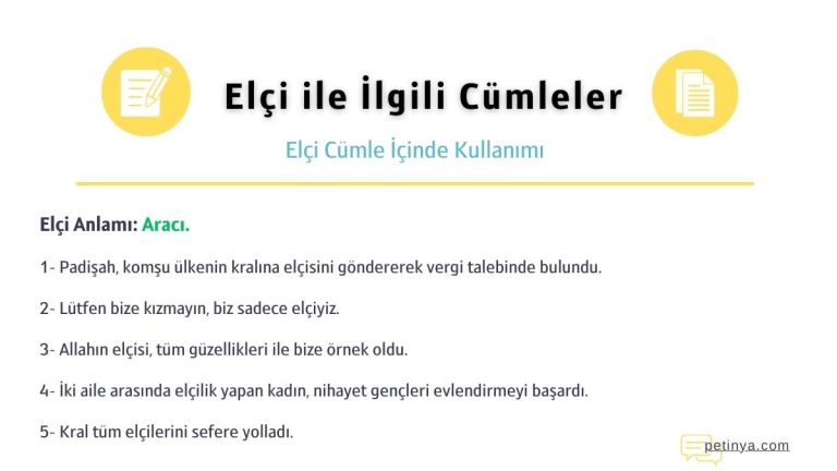 elci ile ilgili cumleler