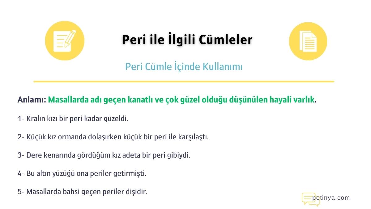 peri ile ilgili cumleler