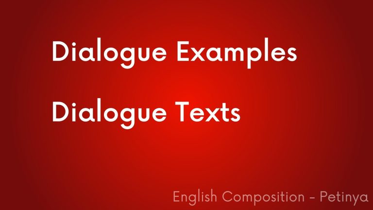 dialogue examples dialogue texts